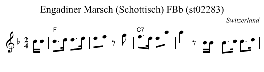 Engadiner Marsch (Schottisch) FBb (st02283) - staff notation