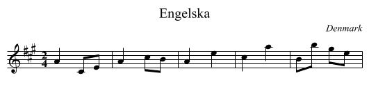 Engelska - staff notation