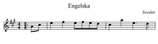 Engelska - staff notation