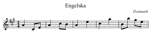 Engelska - staff notation
