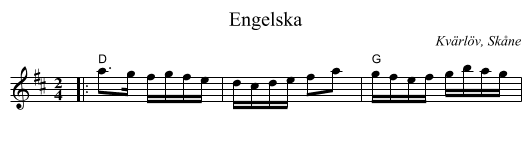Engelska - staff notation