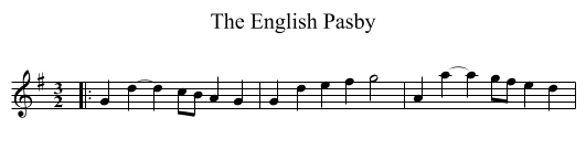 English Pasby, The  - staff notation
