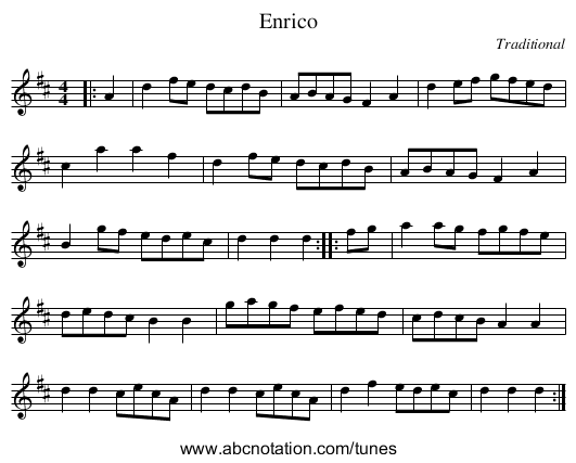 Enrico - staff notation