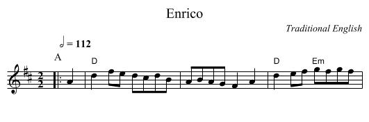 Enrico - staff notation