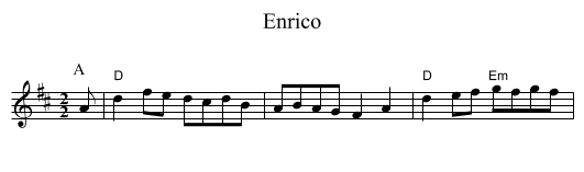 Enrico - staff notation