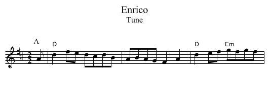 Enrico - staff notation