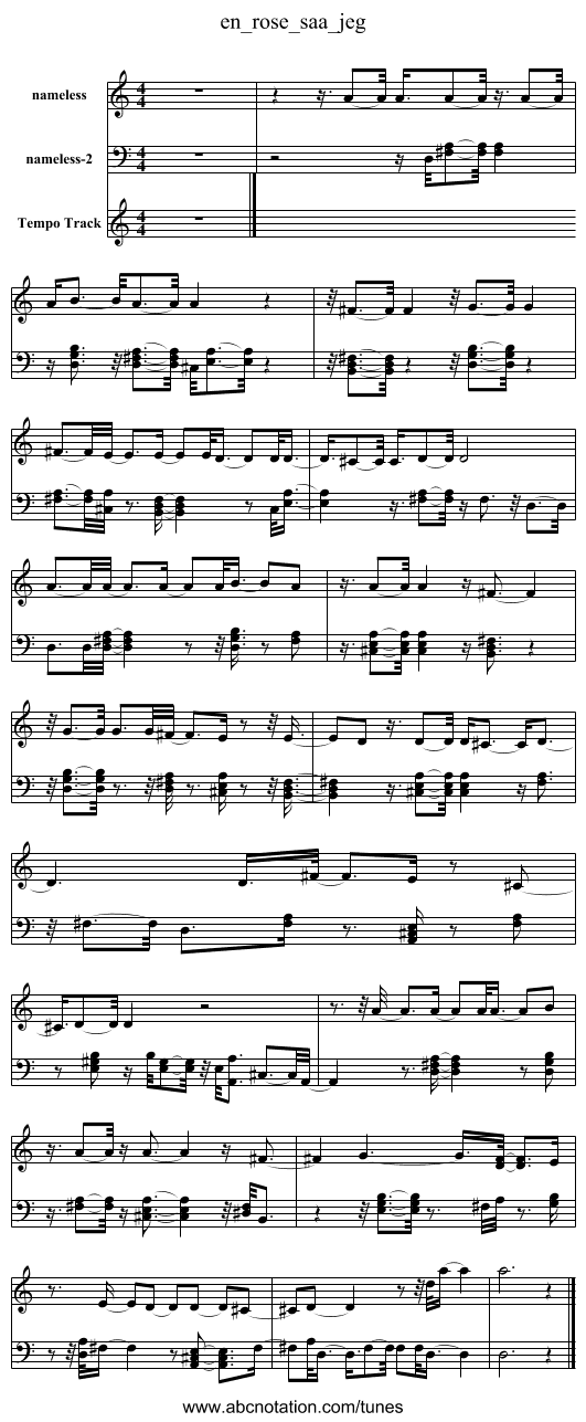en_rose_saa_jeg - staff notation