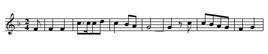 Entfuehrte Graserin - staff notation