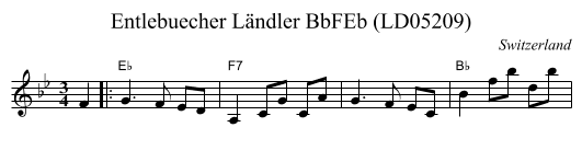 Entlebuecher Ländler BbFEb (LD05209) - staff notation