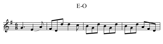E-O - staff notation