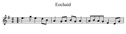 Eochaid - staff notation