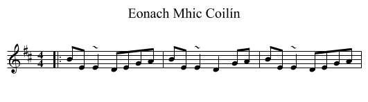 Eonach Mhic Coilín - staff notation