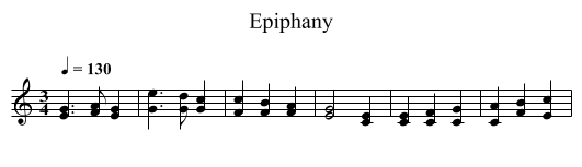 Epiphany - staff notation