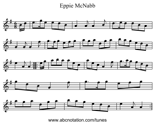 Eppie McNabb - staff notation
