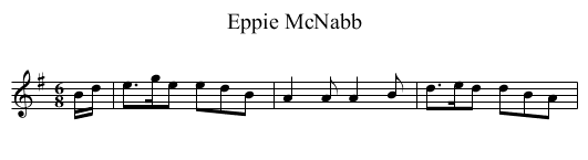 Eppie McNabb - staff notation