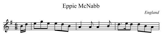 Eppie McNabb - staff notation