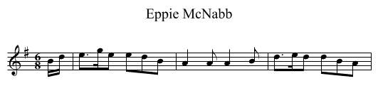 Eppie McNabb - staff notation