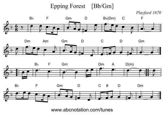 Epping Forest    [Bb/Gm] - staff notation