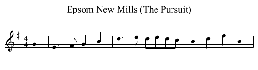 Epsom New Mills (The Pursuit) - staff notation