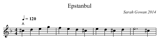 Epstanbul - staff notation