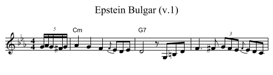 Epstein Bulgar (v.1) - staff notation