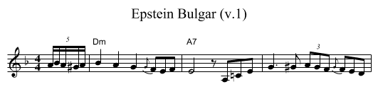 Epstein Bulgar (v.1) - staff notation