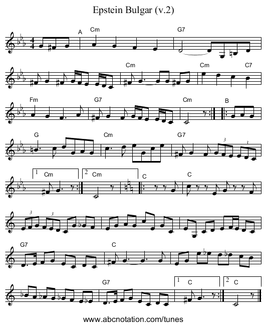Epstein Bulgar (v.2) - staff notation