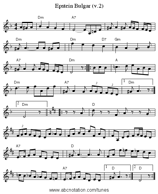 Epstein Bulgar (v.2) - staff notation
