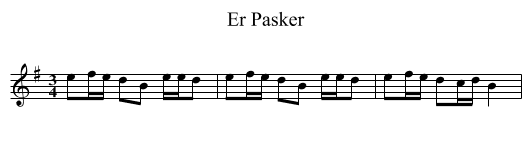 Er Pasker - staff notation