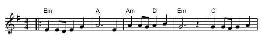 Erev shel shoshanim - staff notation