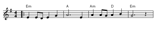Erev shel shoshanim - staff notation