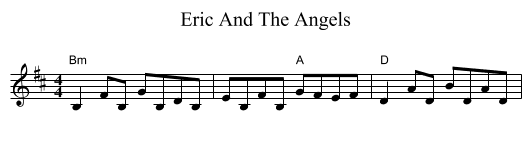 Eric And The Angels - staff notation