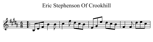 Eric Stephenson Of Crookhill - staff notation