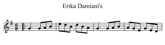 Erika Damiani's - staff notation