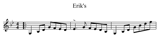 Erik's - staff notation