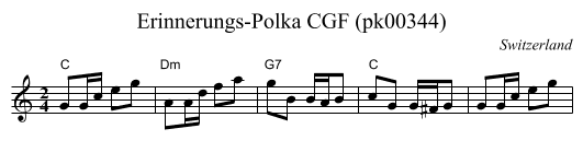 Erinnerungs-Polka CGF (pk00344) - staff notation