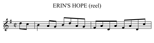 ERIN'S HOPE (reel) - staff notation