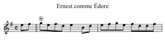 Ernest comme Édore - staff notation