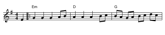 Ernie - staff notation
