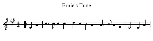 Ernie's Tune - staff notation