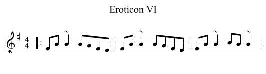 Eroticon VI - staff notation
