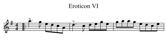 Eroticon VI - staff notation
