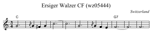 Ersiger Walzer CF (wz05444) - staff notation