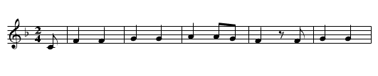 ES KAM EIN FREMDER SCHLEIFER - staff notation