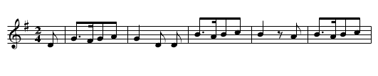 ES RITT EINMAL EIN RITTER - staff notation