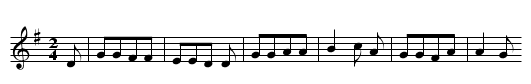 ES TRIEB EIN MAEDL DIE GAENSE AUS - staff notation
