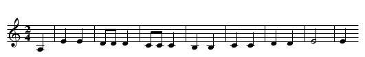ES WAR EINMAL EIN SCHUHMACHERGESELL - staff notation