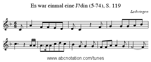 Es war einmal eine J?din (5-74), S. 119 - staff notation