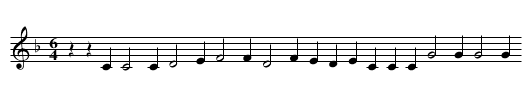 Es wollt ein Fraw zum Weine gahn - staff notation