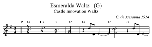 Esmeralda Waltz   (G) - staff notation